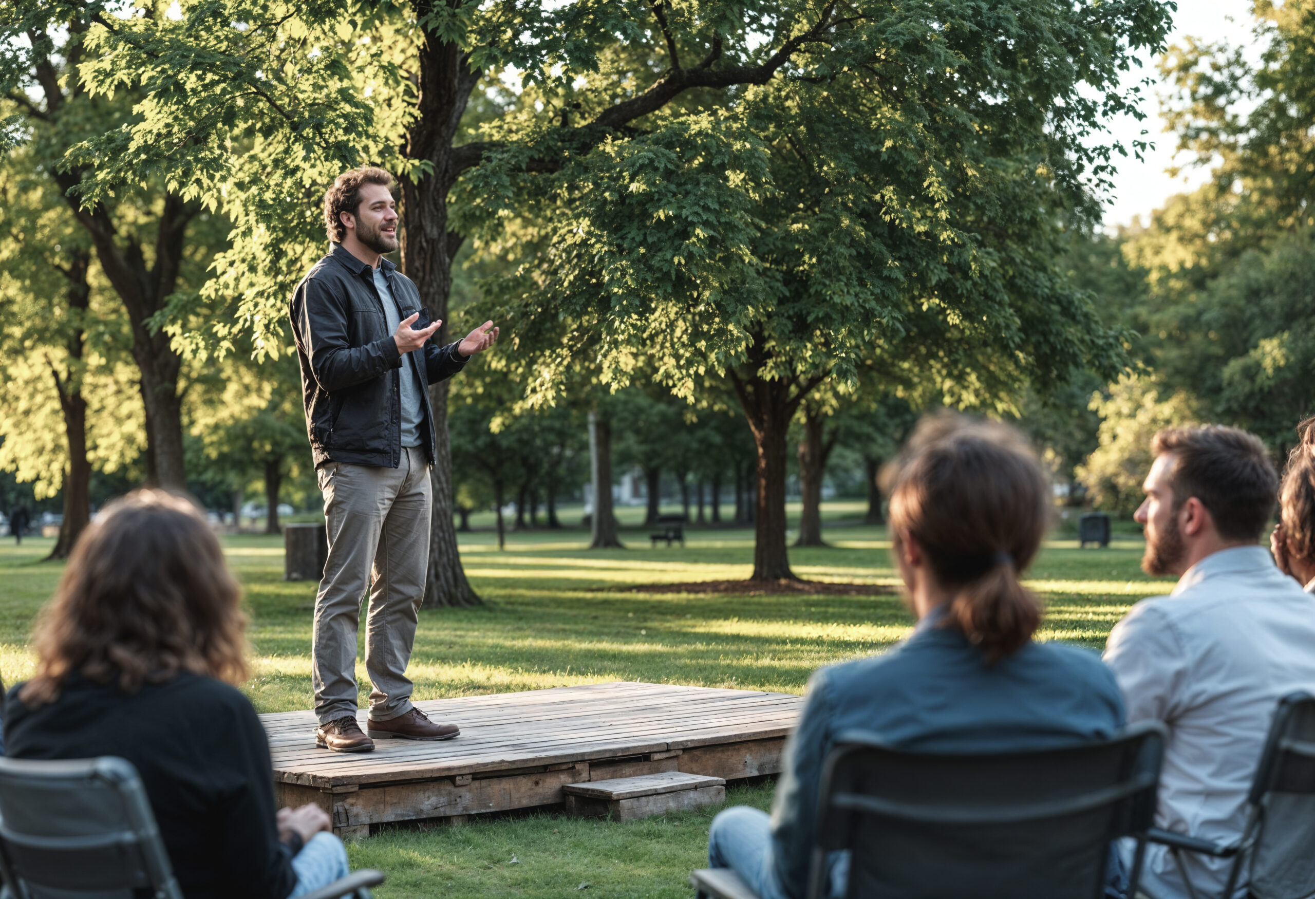 presentation en plein air dans le parc